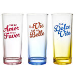 Paris Prix Lot de 3 Verres Colorés  Dolce Vita  22cl Multicolore