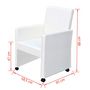 Voir la diapositive 6 : VIDAXL Chaises a manger lot de 6 blanc similicuir