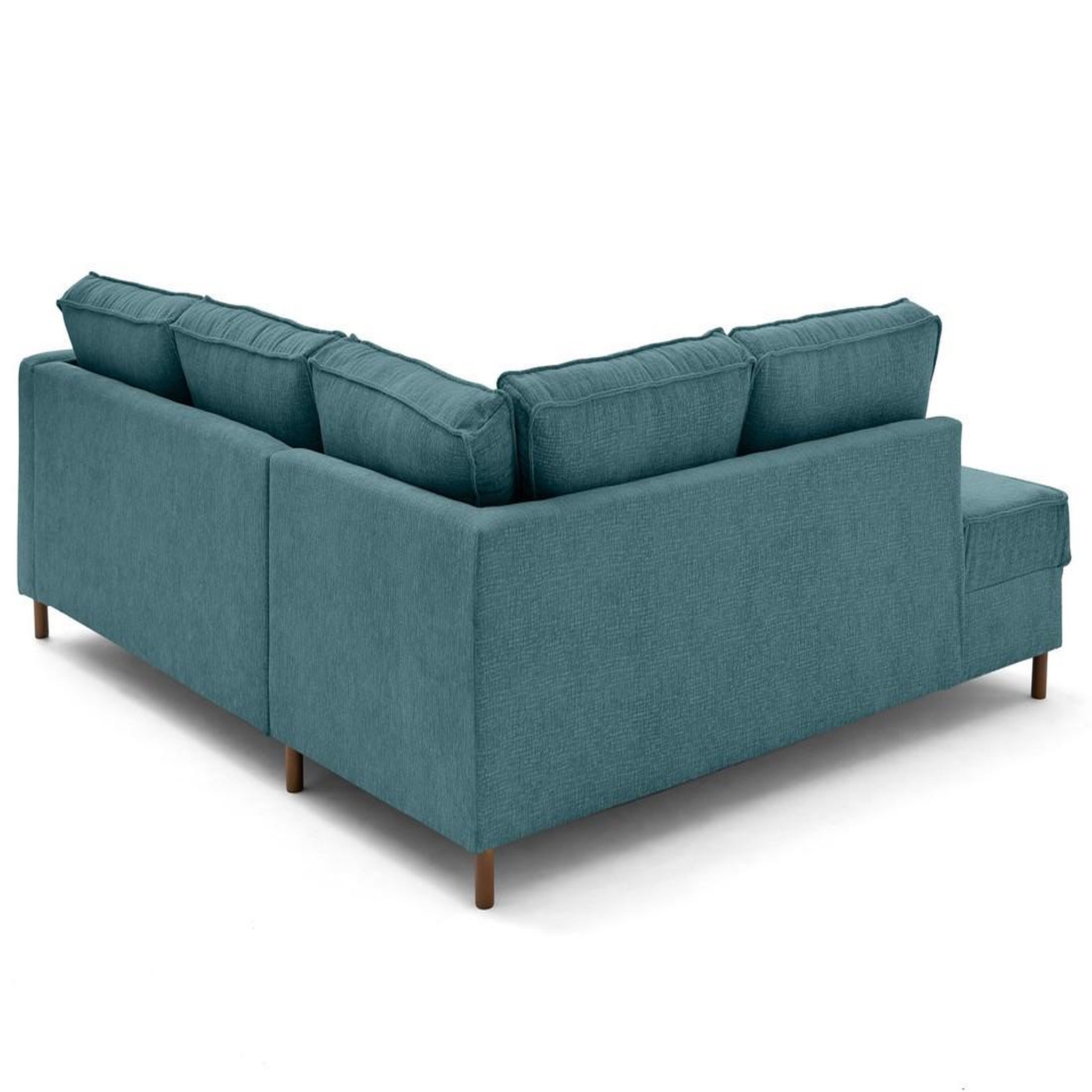 Voir la diapositive 6 : LISA DESIGN Jake - canapé d'angle gauche 5 places convertible en tissu velours relief