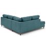 Voir la diapositive 6 : LISA DESIGN Jake - canapé d'angle gauche 5 places convertible en tissu velours relief