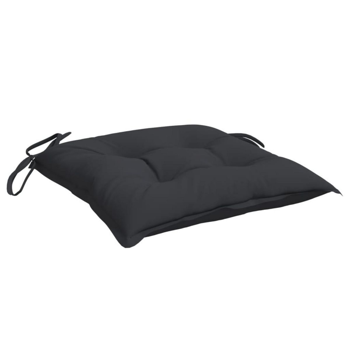 VIDAXL Coussins de chaise lot de 4 noir 40x40x7 cm tissu oxford
