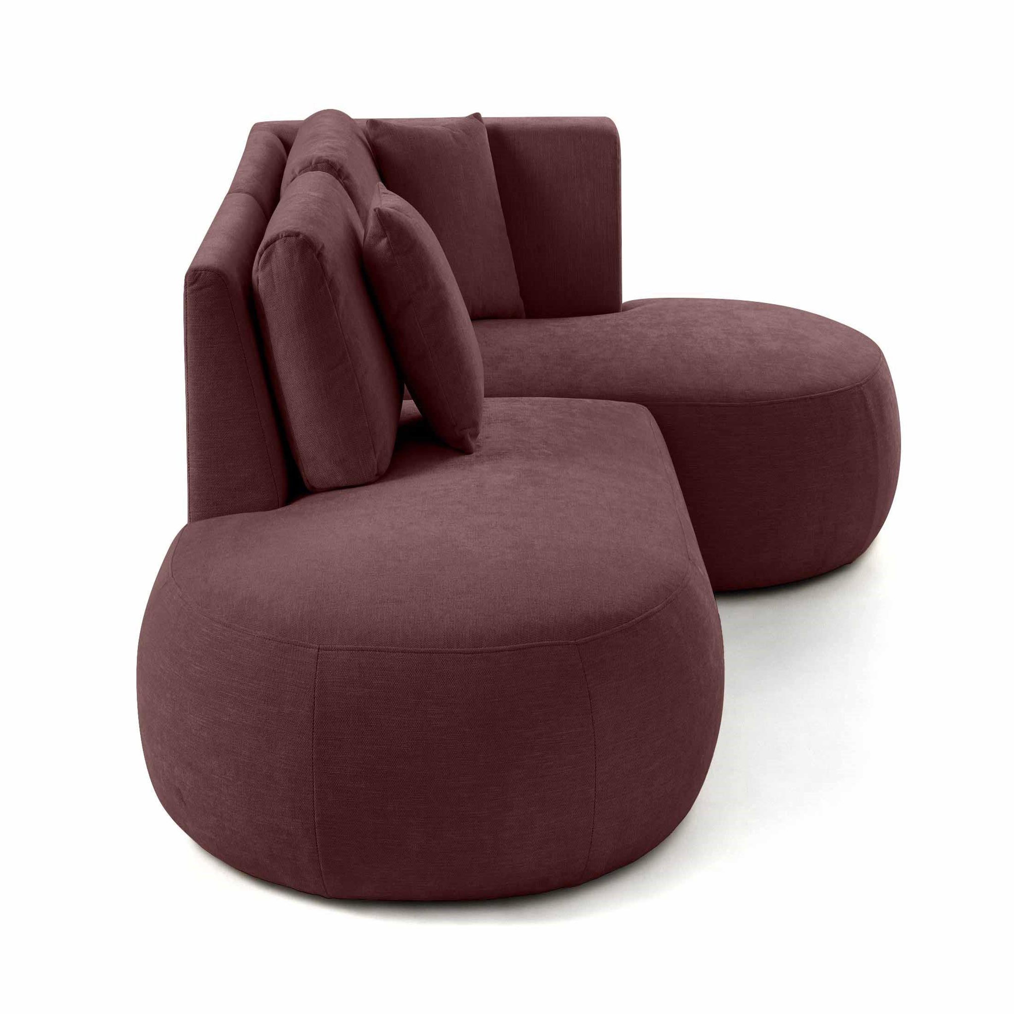 Voir la diapositive 3 : LISA DESIGN Santorini - canapé modulable d'angle droit - 4 places - en tissu texturé