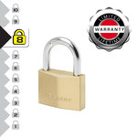 Master lock 2960EURD Cadenas à Clé Extra Fin en Laiton, Doré, 8,8 x 6 x 2,1 cm