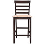 Voir la diapositive 4 : VIDAXL Set table et 4 chaises de bar en bois coloris marron