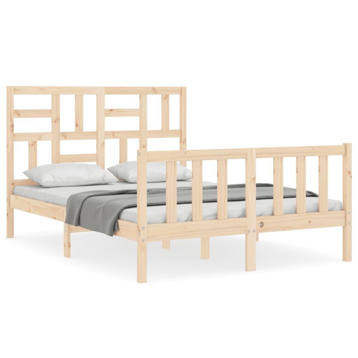 VIDAXL Cadre de lit sans matelas 140x190 cm bois de pin massif
