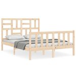 VIDAXL Cadre de lit sans matelas 140x190 cm bois de pin massif