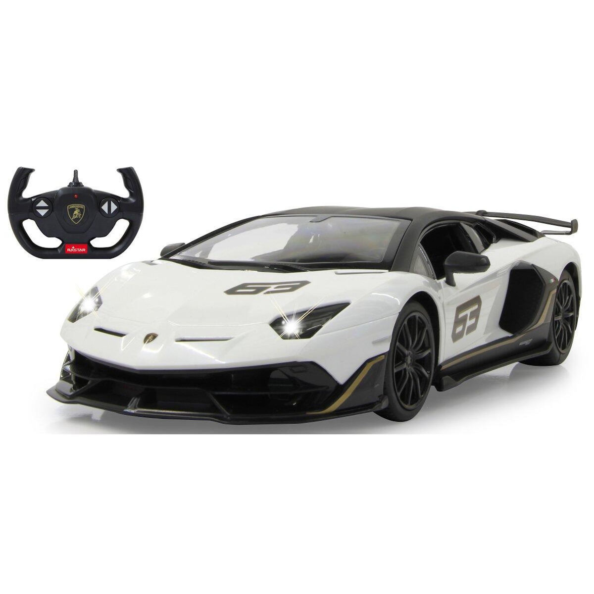 Jamara Voiture télécommandée Lamborghini Aventador SVJ Performance 1:14 Blanc 2,4GHz