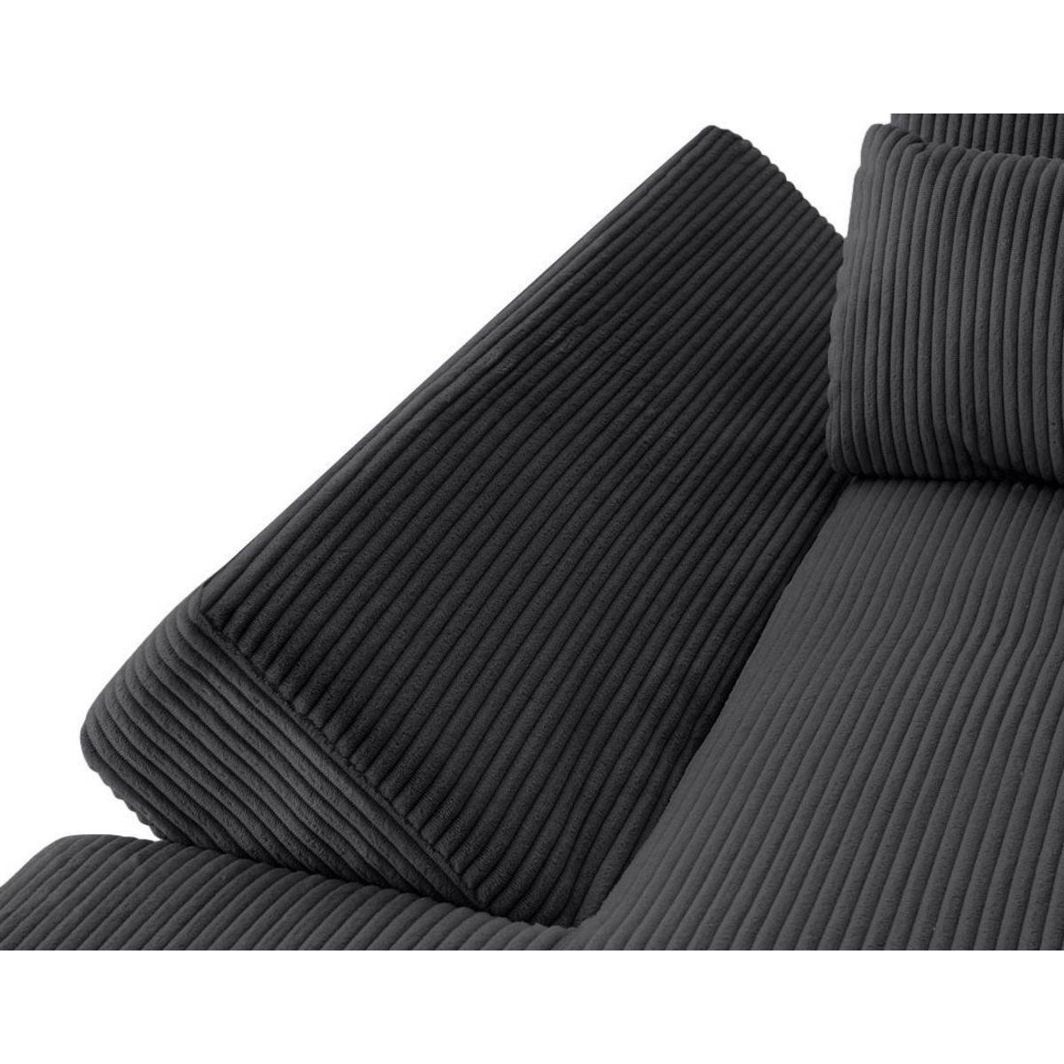 LISA DESIGN Vermont s - canapé panoramique d'angle droit 7 places en velours côtelé