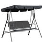 Voir la diapositive 1 : OUTSUNNY Balancelle de jardin 3 places grand confort toit imperméabilisé inclinaison réglable assise et dossier ergonomique acier textilène gris
