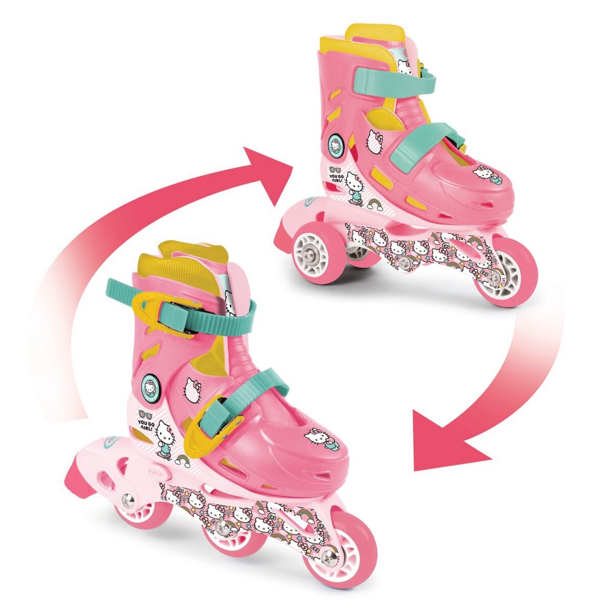 HELLO KITTY Rollers volutifs 2 en 1 Hello Kitty