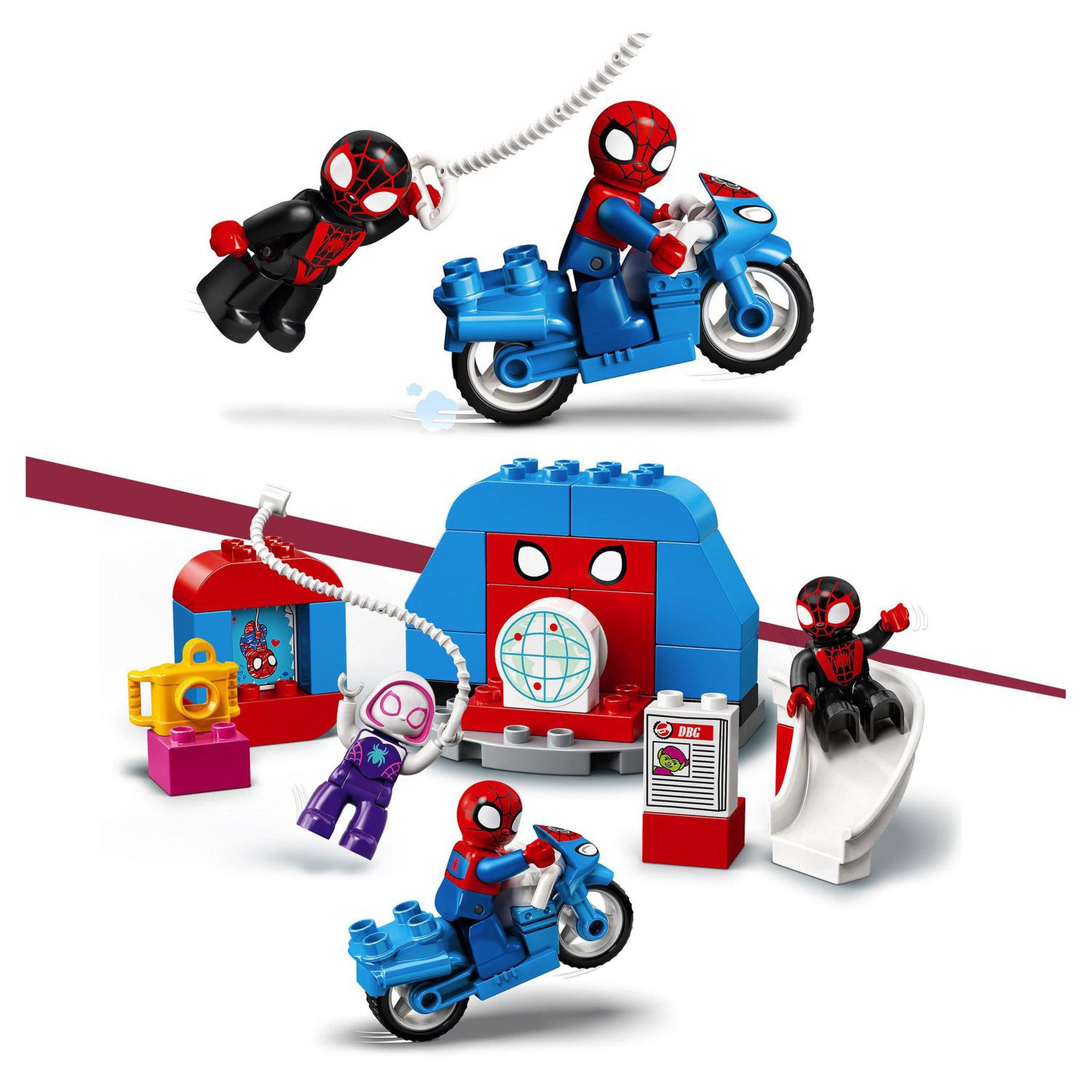 Voir la diapositive 4 : LEGO DUPLO 10940 - Marvel Le QG de Spider-Man