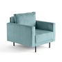 Voir la diapositive 2 : LISA DESIGN Charlie - fauteuil - pieds hauts - en velours côtelé