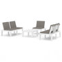 Voir la diapositive 2 : VIDAXL Salon de jardin 4 pcs avec coussins Plastique Blanc