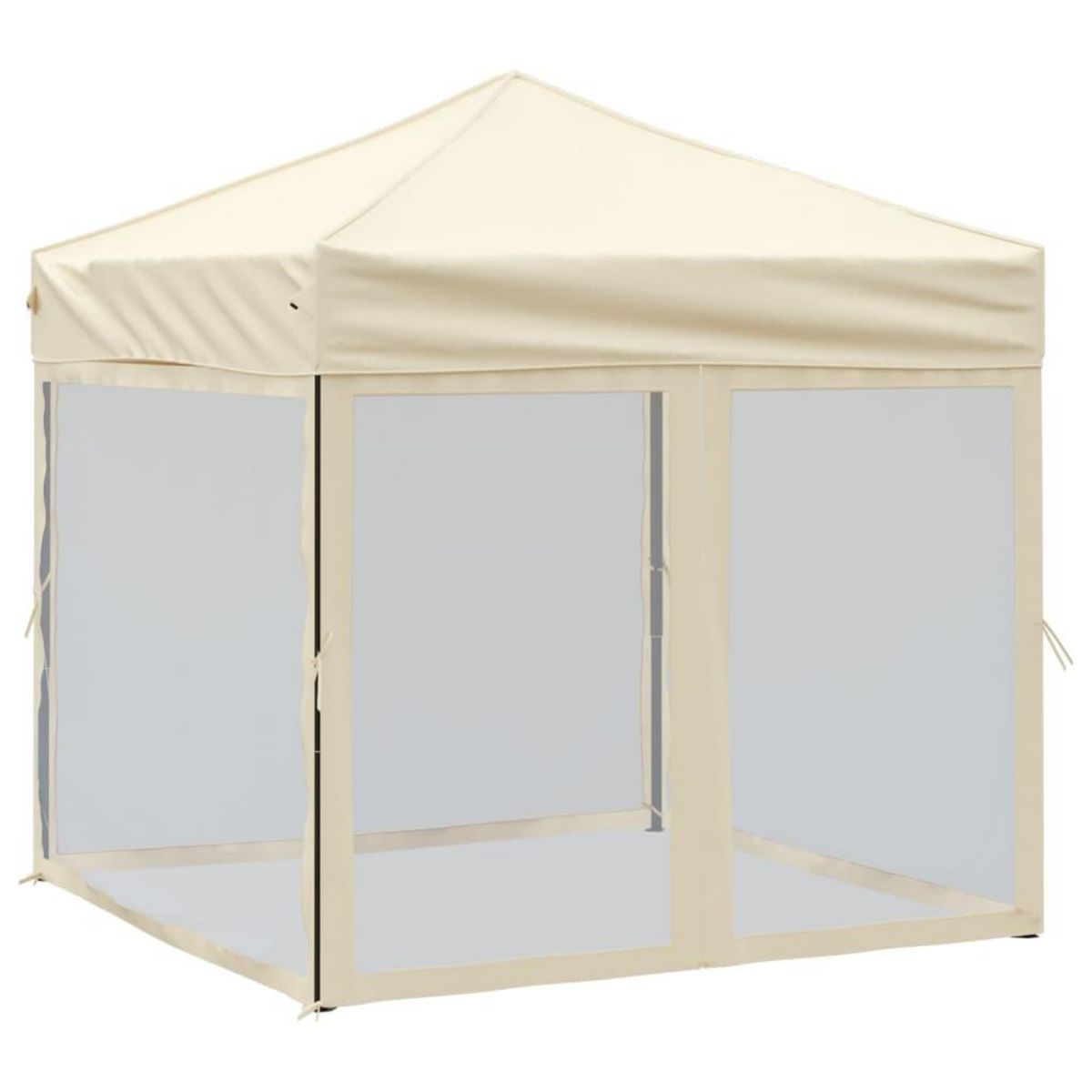 VIDAXL Tente de reception pliable avec parois Creme 2x2 m