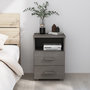 Voir la diapositive 1 : VIDAXL Table de chevet HAMAR Gris clair 40x35x62 cm Bois de pin massif