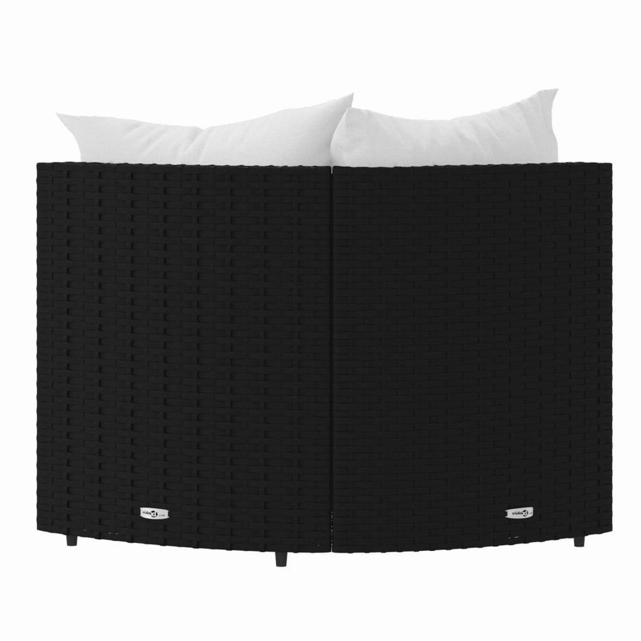 Voir la diapositive 3 : VIDAXL Canapes d'angle de jardin et coussins 2pcs Noir Resine tressee