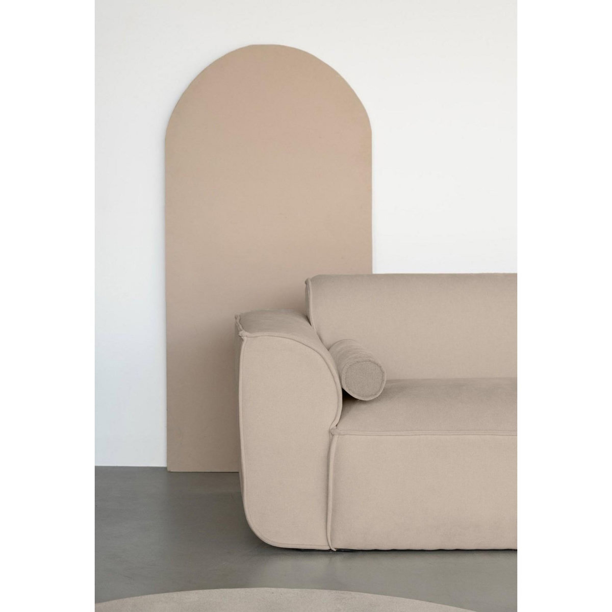 BEST MOBILIER Felix - canapé modulable d'angle droit 5 places en tissu texturé