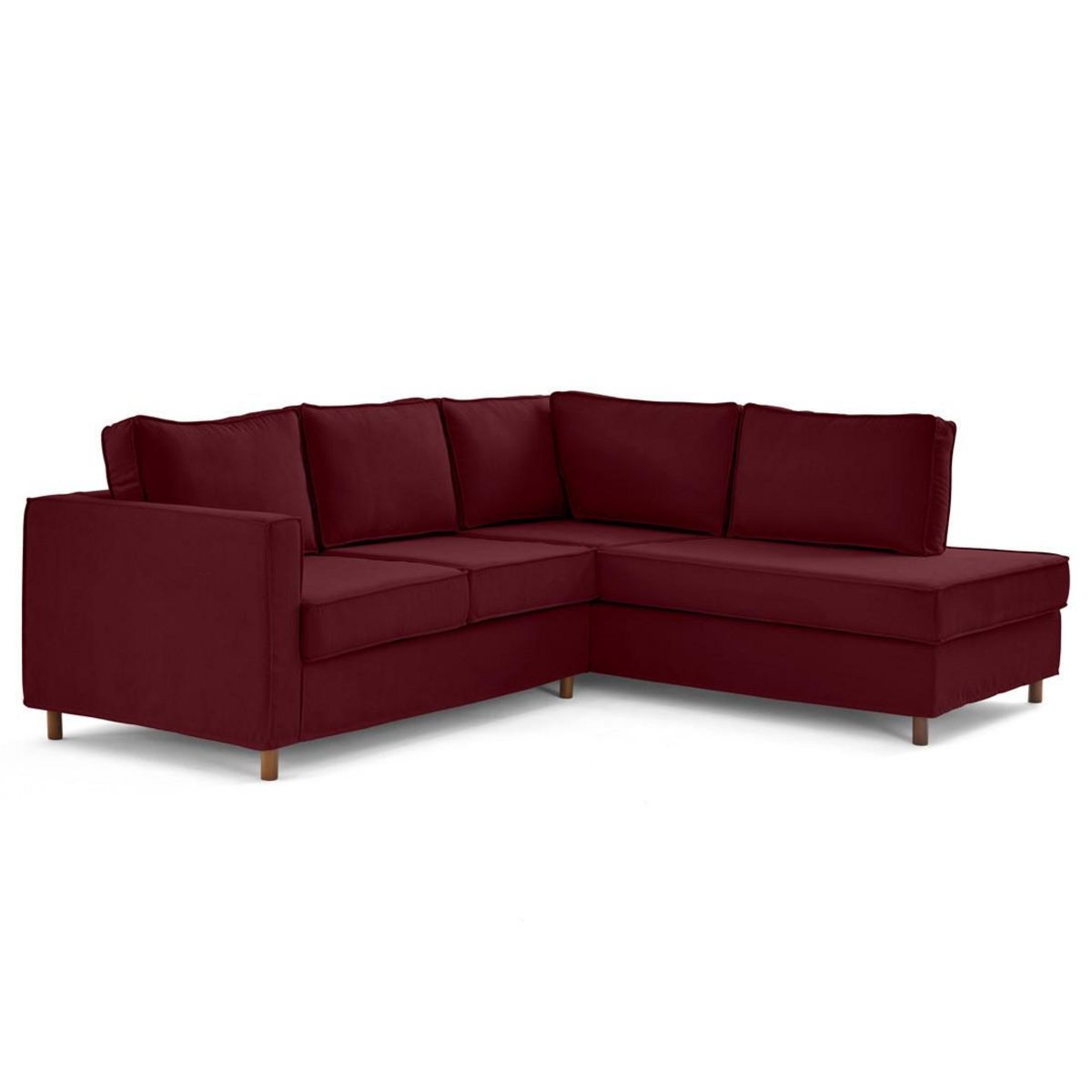 LISA DESIGN Jake - canapé déhoussable d'angle droit 5 places en tissu