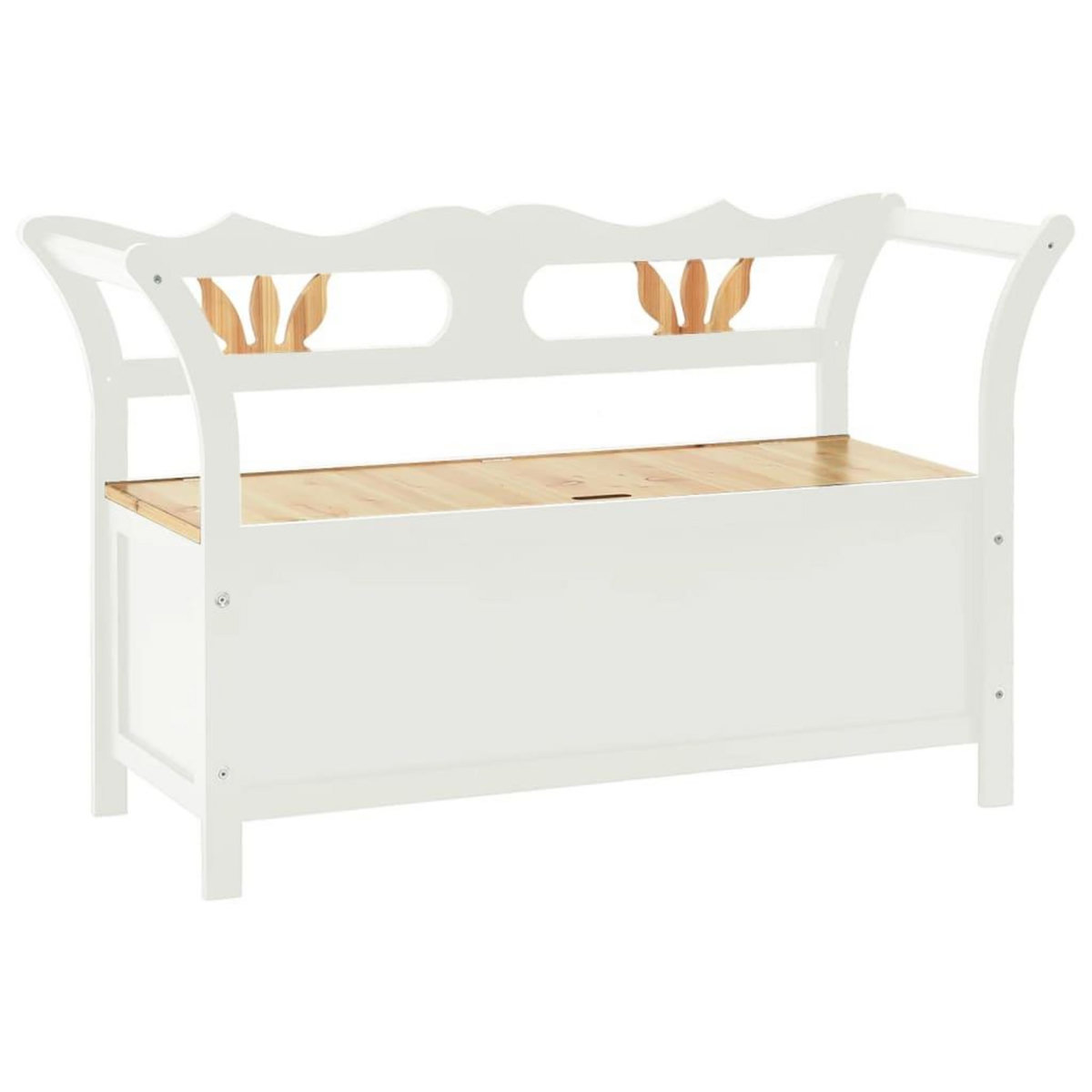 VIDAXL Banc Blanc 107x45x75,5 cm Bois de sapin solide