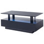 Voir la diapositive 1 : MERAX Table basse rectangulaire noir - 50x100 cm led acrylique