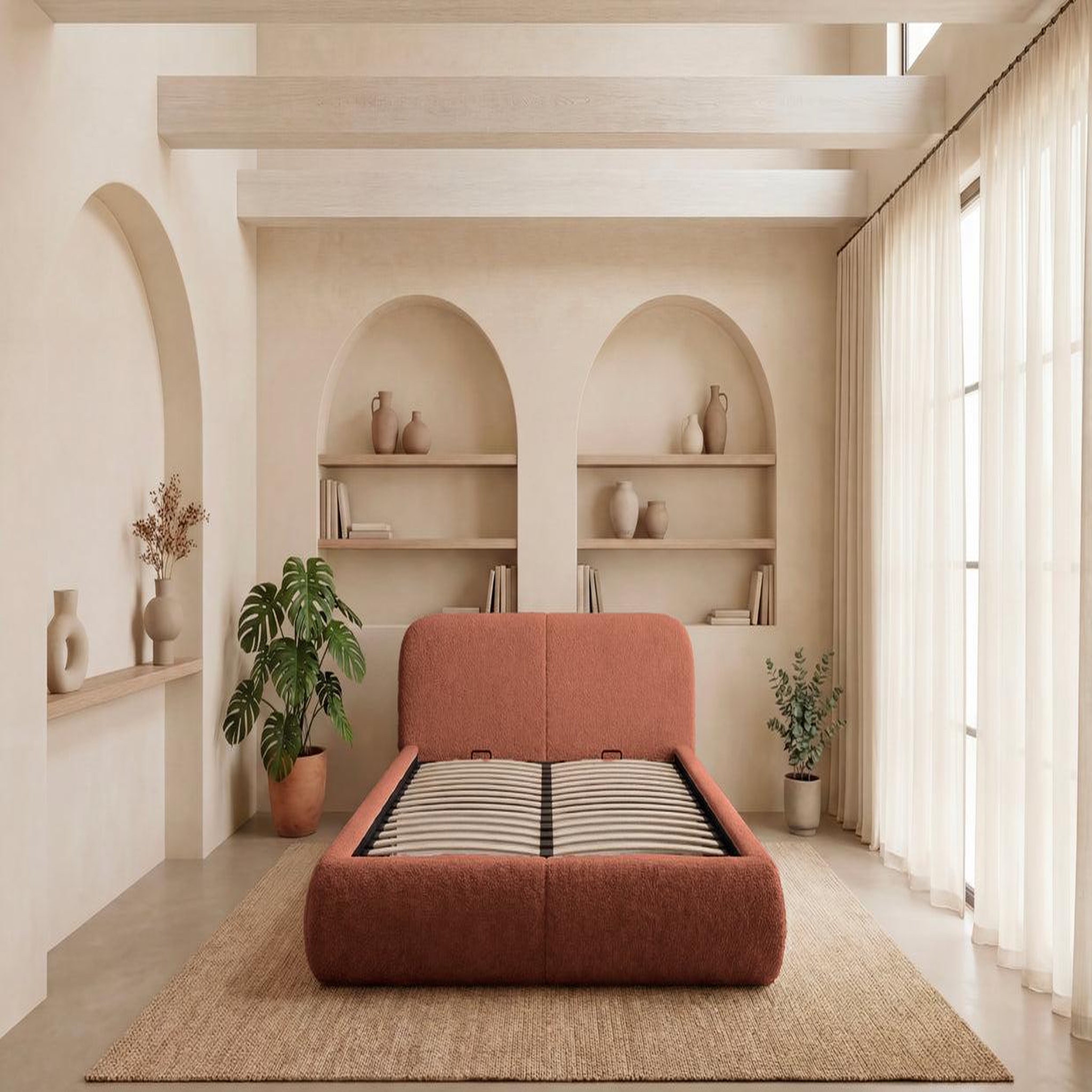 Voir la diapositive 4 : CASANOVA PARIS Delora - lit coffre tissu chenille