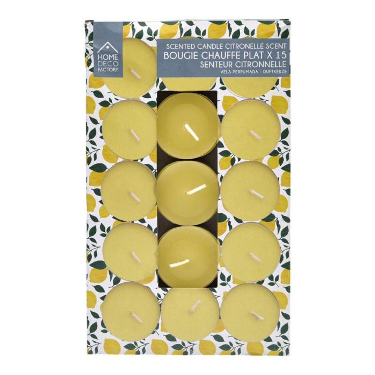 Paris Prix Lot de 15 Bougies Chauffe-Plat Parfumées  Antimoustique  3,8cm Citronnelle