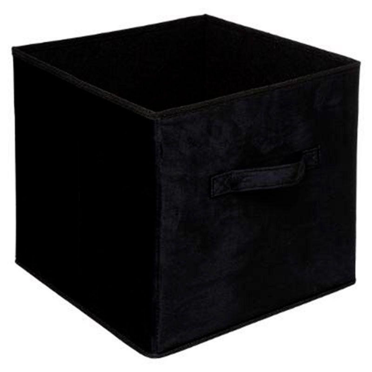  Boîte de Rangement Carrée Velours  Mix N Modul  31x31cm Noir