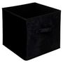 Voir la diapositive 1 :  Boîte de Rangement Carrée Velours  Mix N Modul  31x31cm Noir