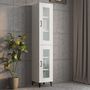 Voir la diapositive 1 : VIDAXL Armoire murale suspendue Blanc brillant 34,5x34x90 cm