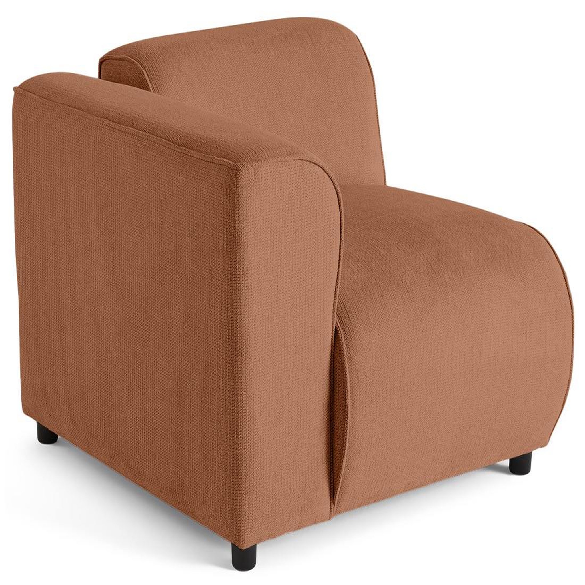 Voir la diapositive 1 : LISA DESIGN Suaro - module d'assise d'angle gauche en tissu texturé