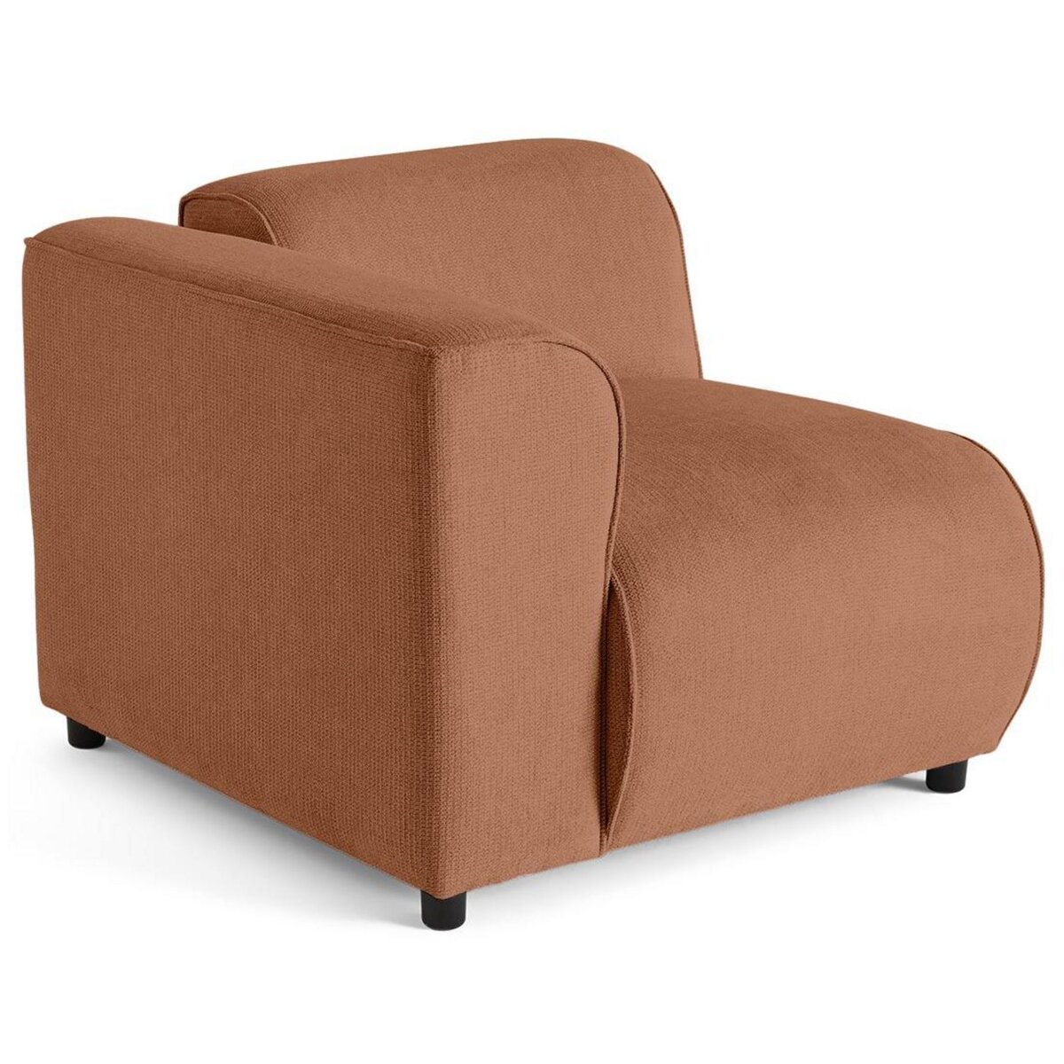 LISA DESIGN Suaro - module d'assise d'angle gauche en tissu texturé