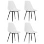 Voir la diapositive 2 : VIDAXL Chaises a manger lot de 4 blanc PP