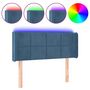 Voir la diapositive 2 : VIDAXL Tete de lit a LED Bleu fonce 103x16x78/88 cm Velours