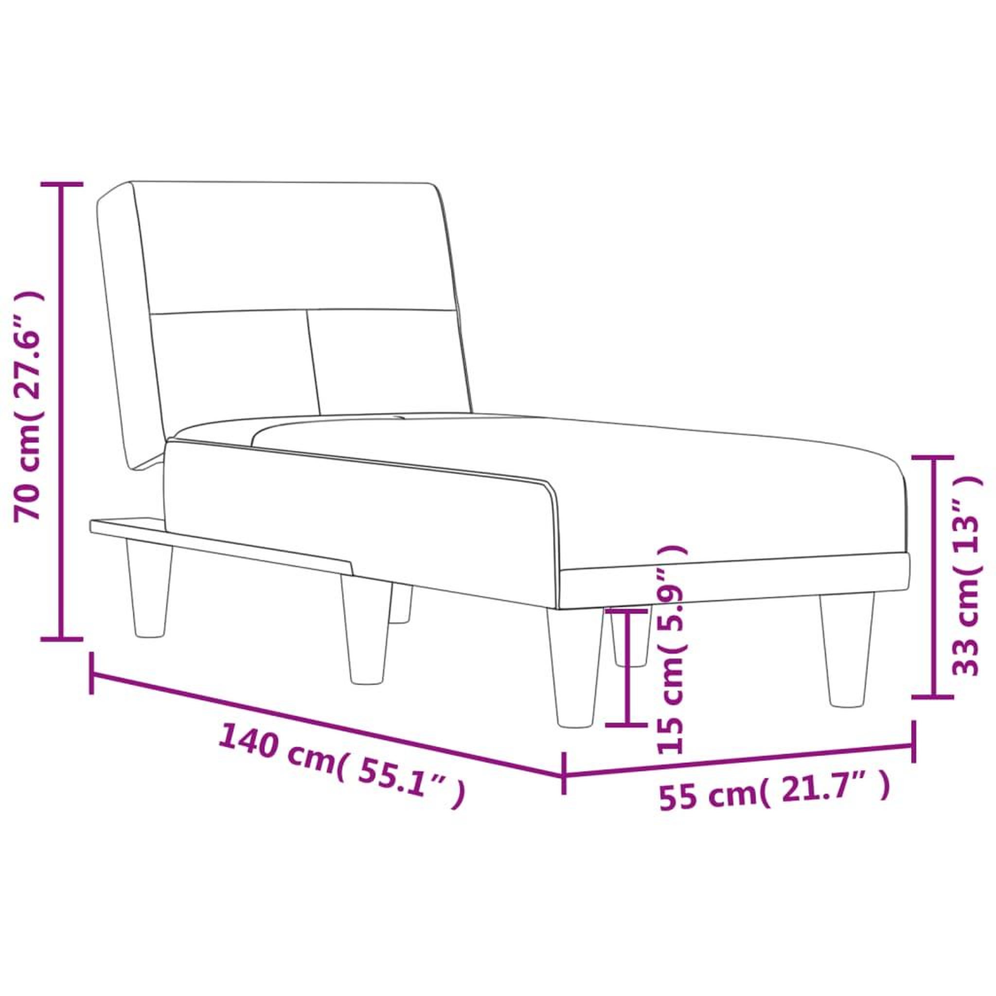 Voir la diapositive 6 : VIDAXL Chaise longue gris fonce tissu