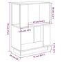 Voir la diapositive 6 : VIDAXL Bibliotheque/Separateur de piece Noir 51x25x70 cm Pin solide