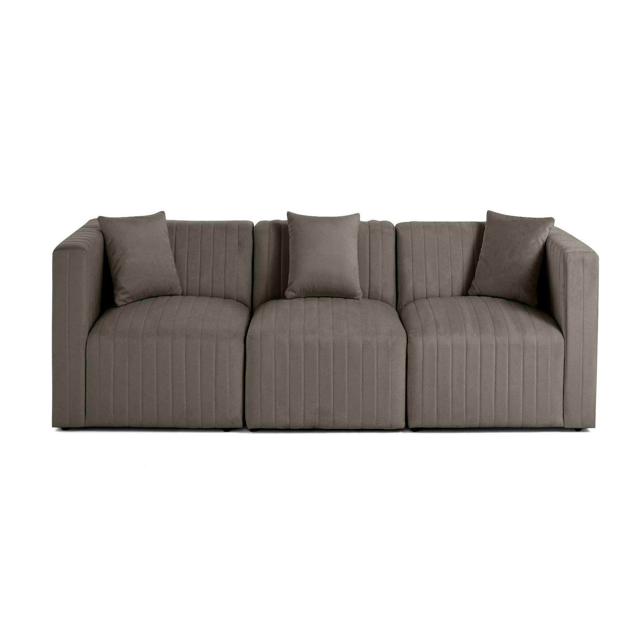 Voir la diapositive 1 : BEST MOBILIER Nova - canapé modulable 3 places - en velours