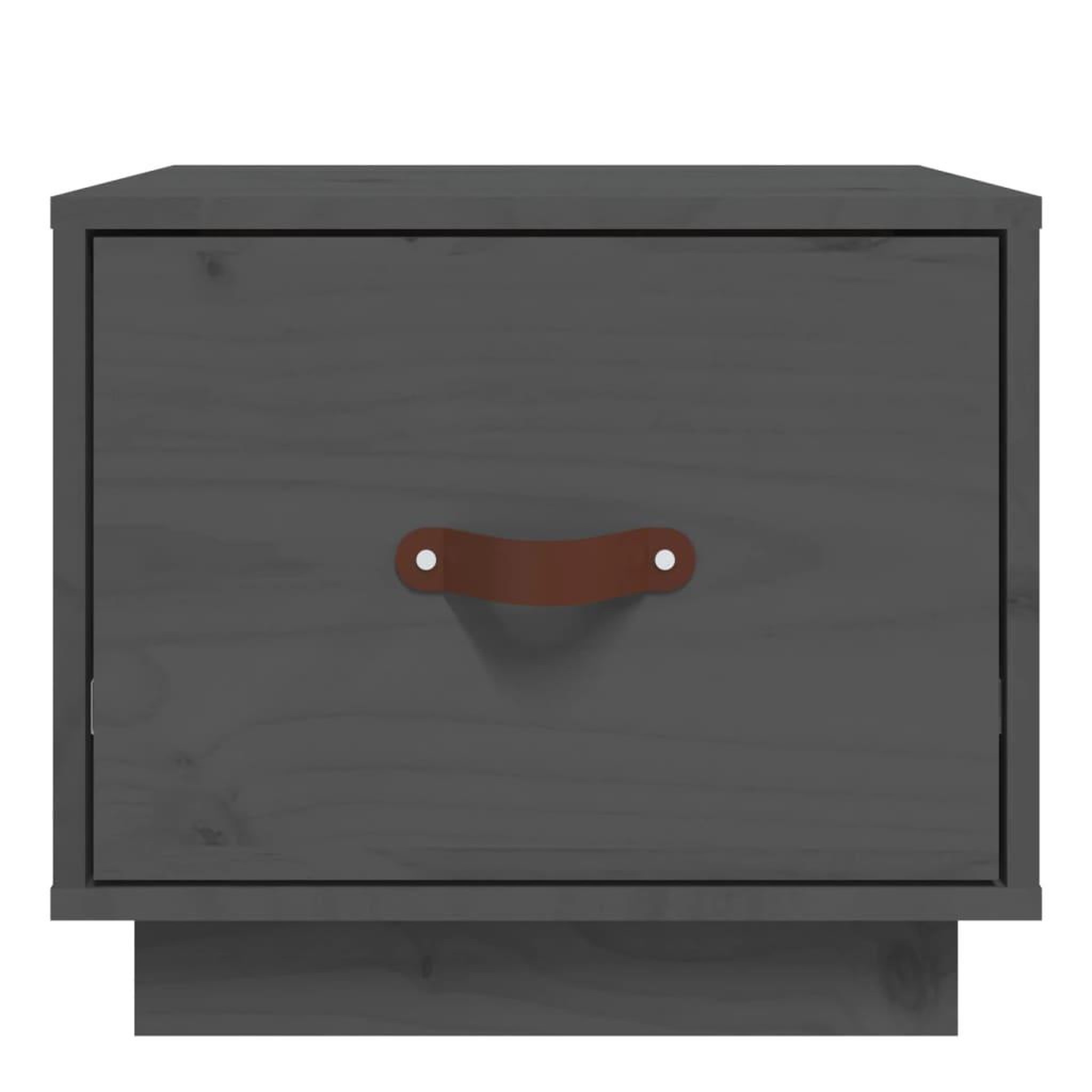 Voir la diapositive 5 : VIDAXL Table de chevet Gris 40x34x35 cm Bois de pin solide