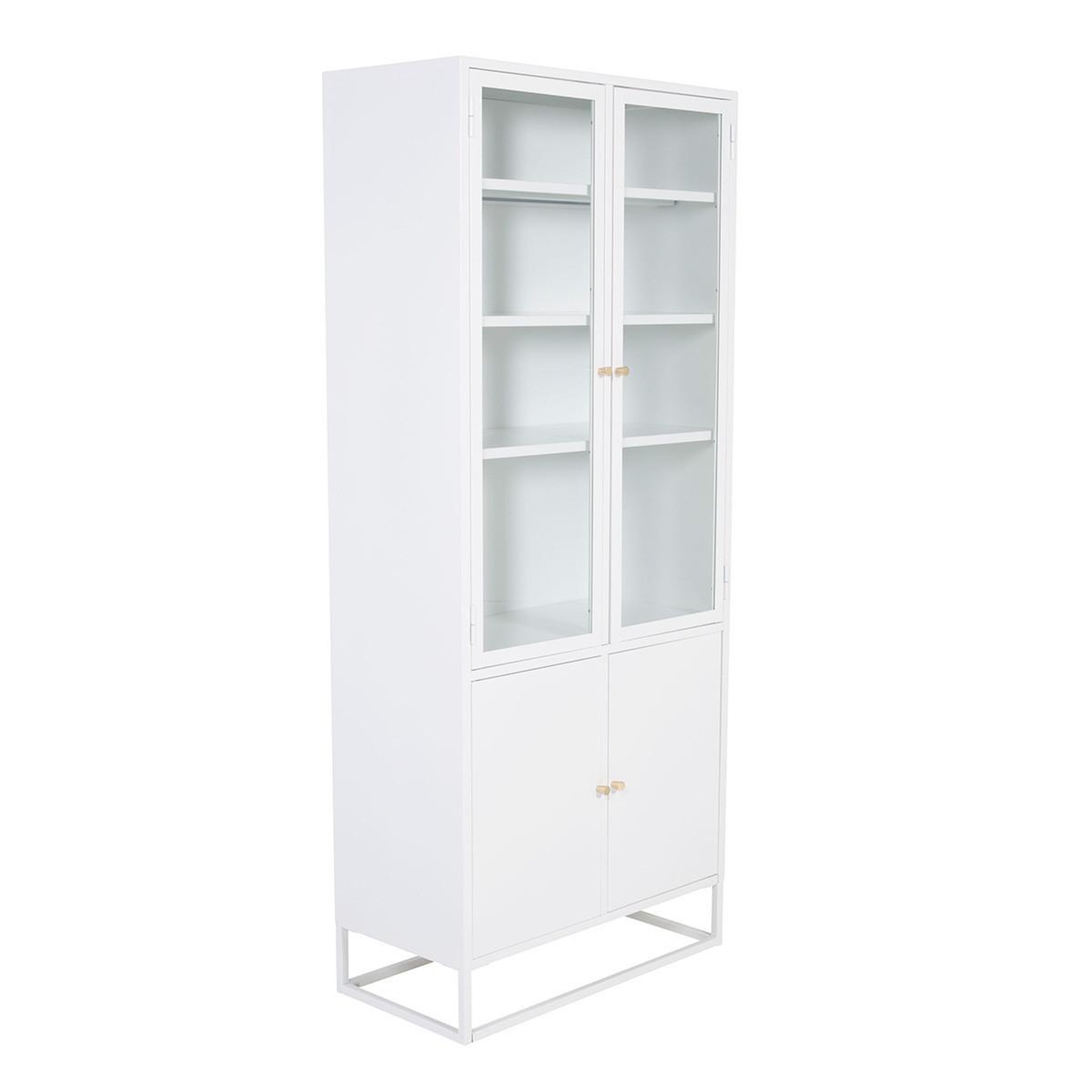 Paris Prix Vaisselier 4 portes en métal  bakal  190cm blanc