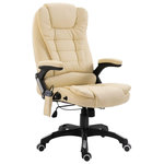 VIDAXL Chaise de bureau de massage Creme Similicuir