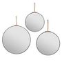 Voir la diapositive 1 : ATMOSPHERA Lot de 3 Miroirs Muraux Déco  Lilou  30cm Noir