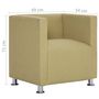 Voir la diapositive 6 : VIDAXL Fauteuil cube Vert Tissu