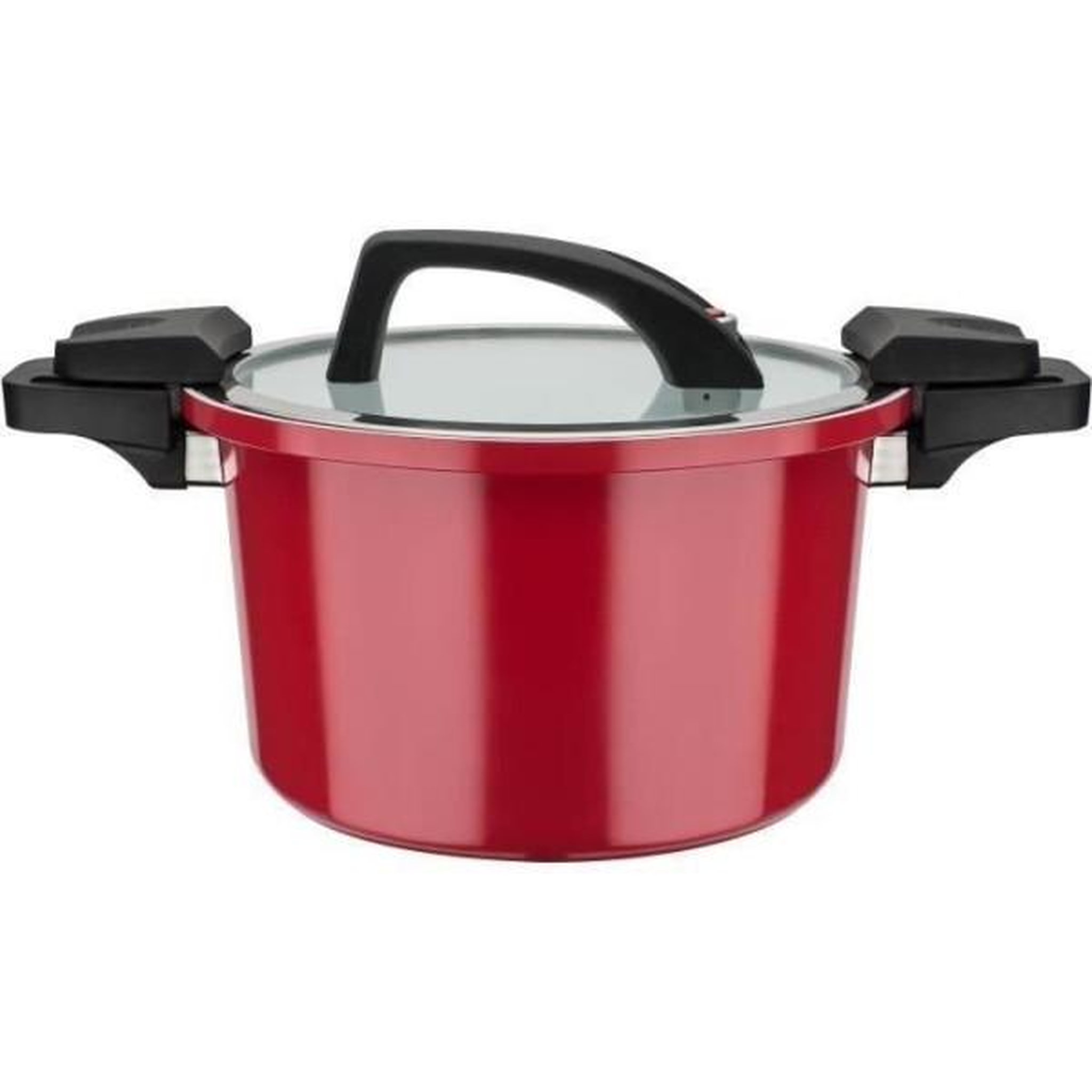 GSW Cuiseur basse pression - GSW - 24 cm - 6 L - Aluminium forgé - Induction - Rouge