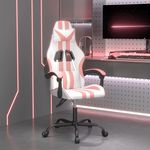 VIDAXL Chaise de jeu Blanc et rose Similicuir