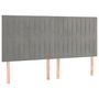 Voir la diapositive 2 : VIDAXL Tetes de lit 4 pcs Gris clair 80x5x78/88 cm Velours