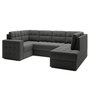 Voir la diapositive 5 : BEST MOBILIER Nappa - canapé panoramique d'angle gauche 7 places convertible avec coffre en velours