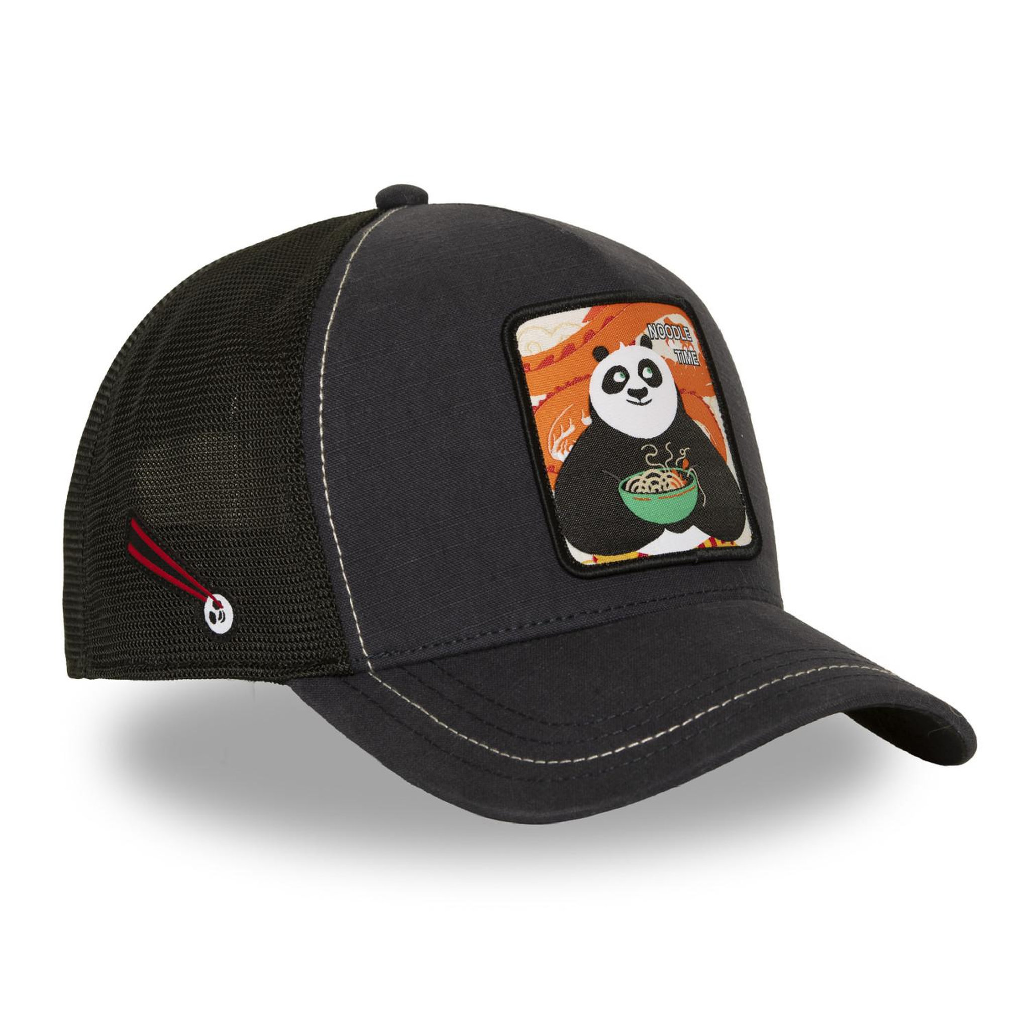 Voir la diapositive 4 : CAPSLAB Casquette trucker premium avec filet et patch Kung fu Panda 2