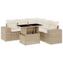 Voir la diapositive 2 : VIDAXL Salon de jardin avec coussins 6 pcs beige resine tressee