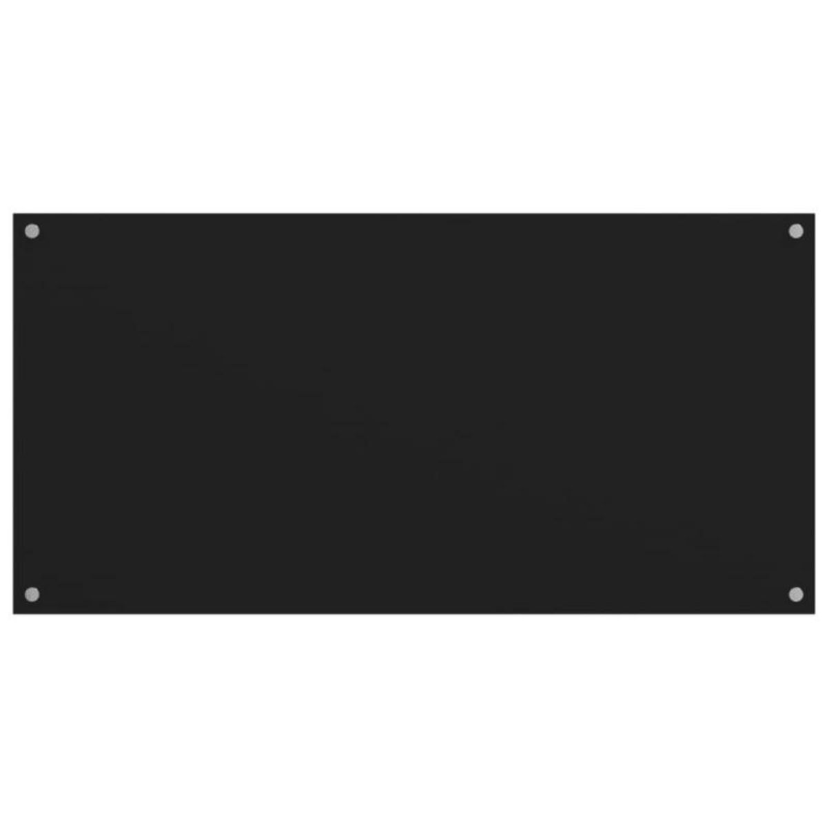 VIDAXL Dosserets de cuisine 2 pcs noir 80x60 cm verre trempé