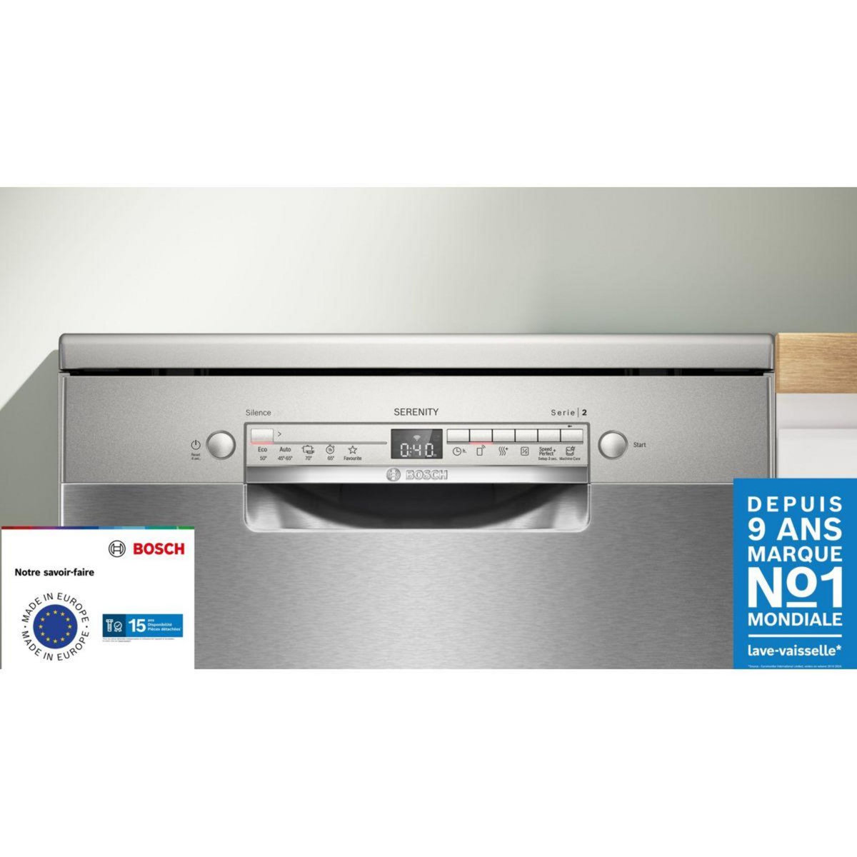 BOSCH Lave vaisselle 60 cm SMS2HTI05E Serenity Série 2 Silence
