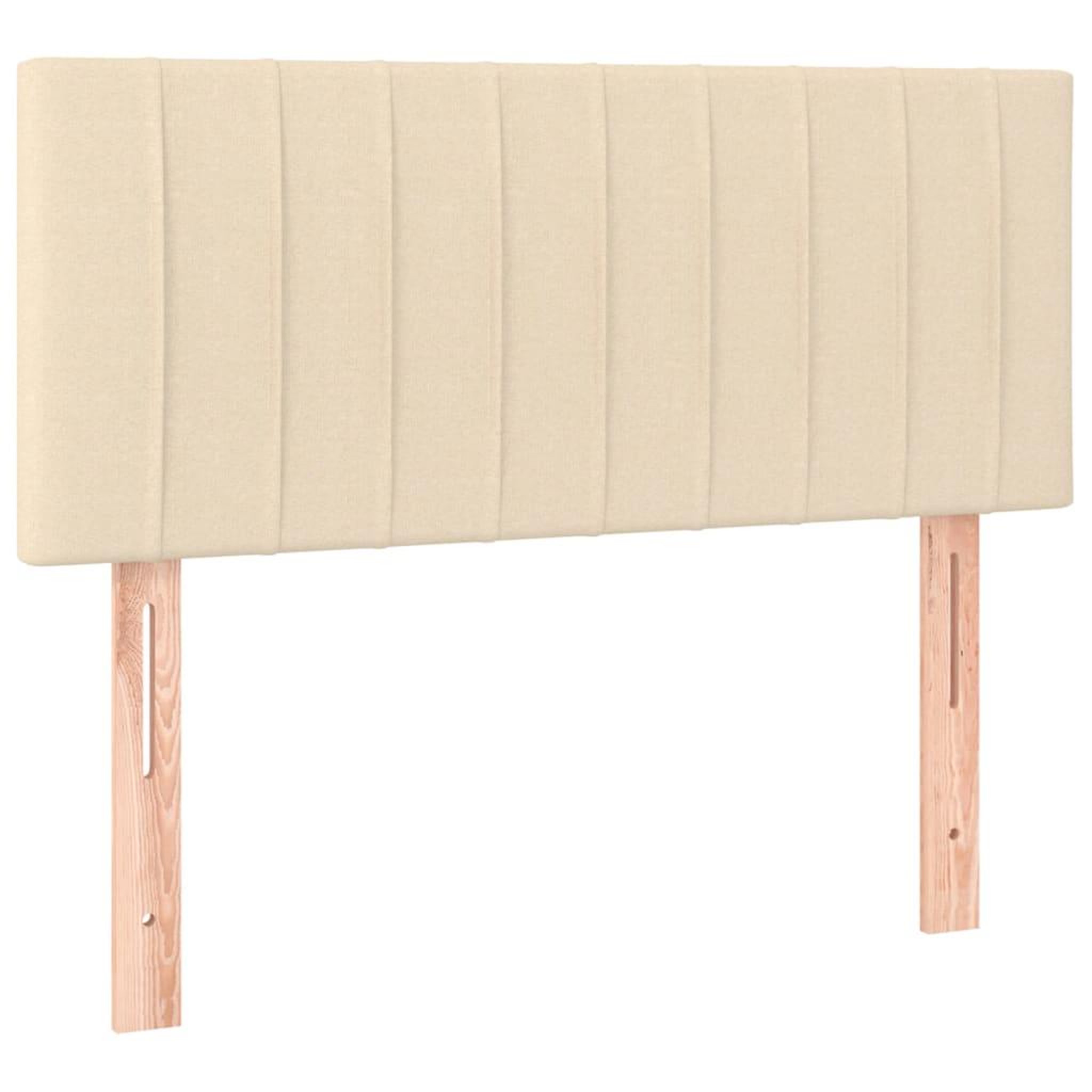 Voir la diapositive 4 : VIDAXL Tete de lit a LED Creme 80x5x78/88 cm Tissu